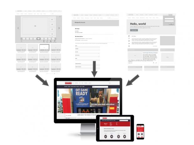 wireframes inform the final design of P2Pi's mobile-first website