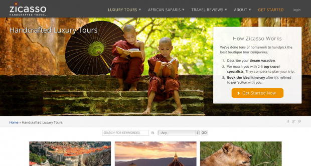 Zicasso - Luxury Tours and Vacations Main Page
