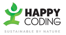 Happy Coding logo - sustainable by nature