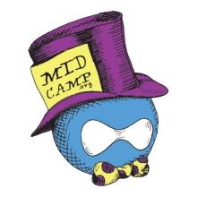The MidCamp Hatter logo