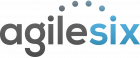 Agile Six Applications logo - grey and blue, lowercased