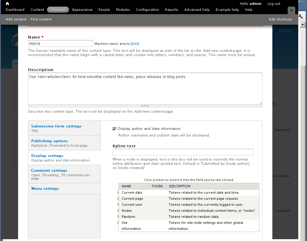 Submitted information