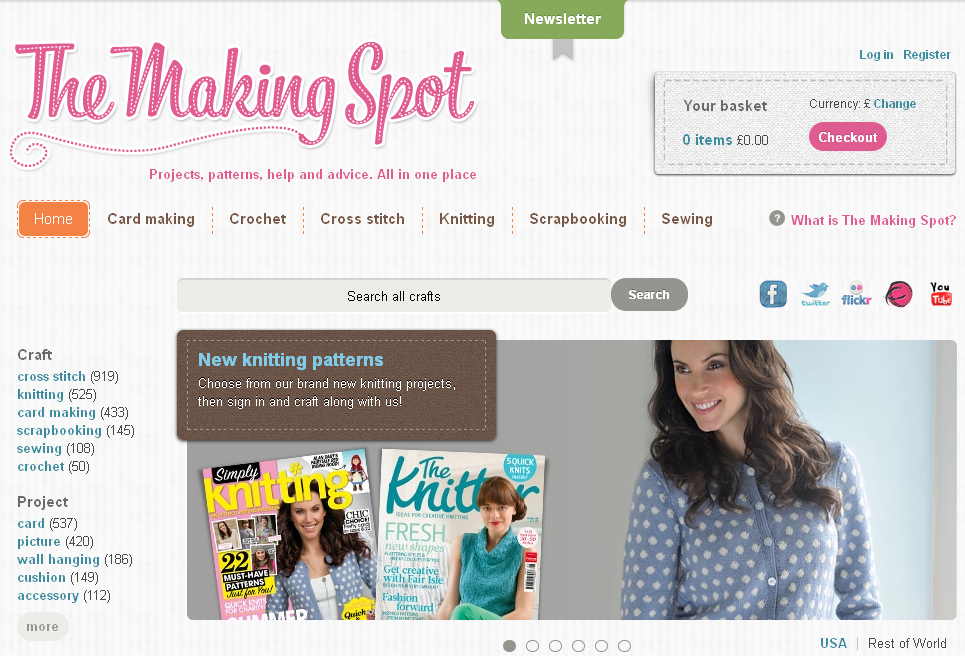 The Making Spot Homepage Screenshot