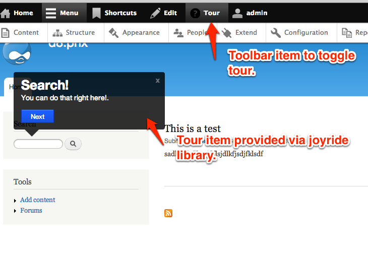 Tour.module example