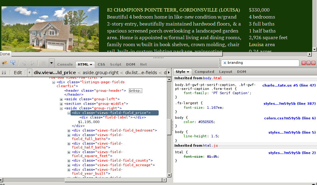 Styles Custom Css Not Working With Views Field 1621768