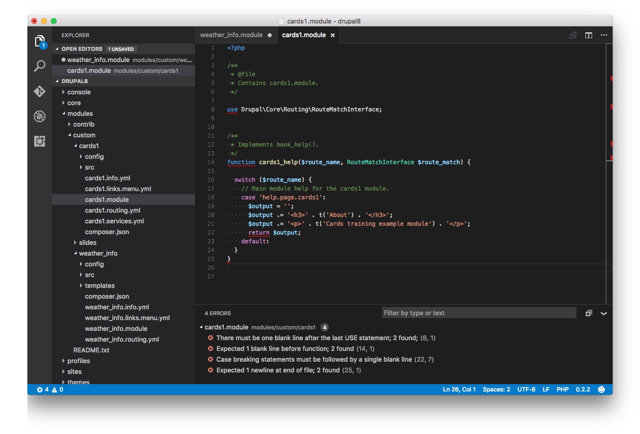 Configuring Visual Studio Code | Editors and IDEs | Drupal Wiki guide on  