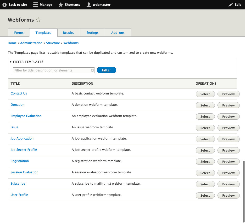 Webform Features | Drupal 8 guide on Drupal.org
