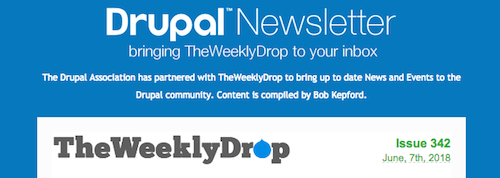 Header of the Weekly Drupal Newsletter