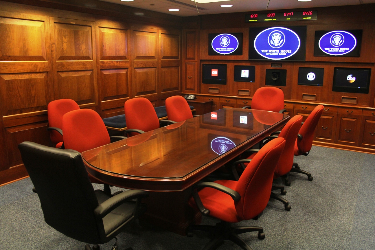 The White House situation room simulation