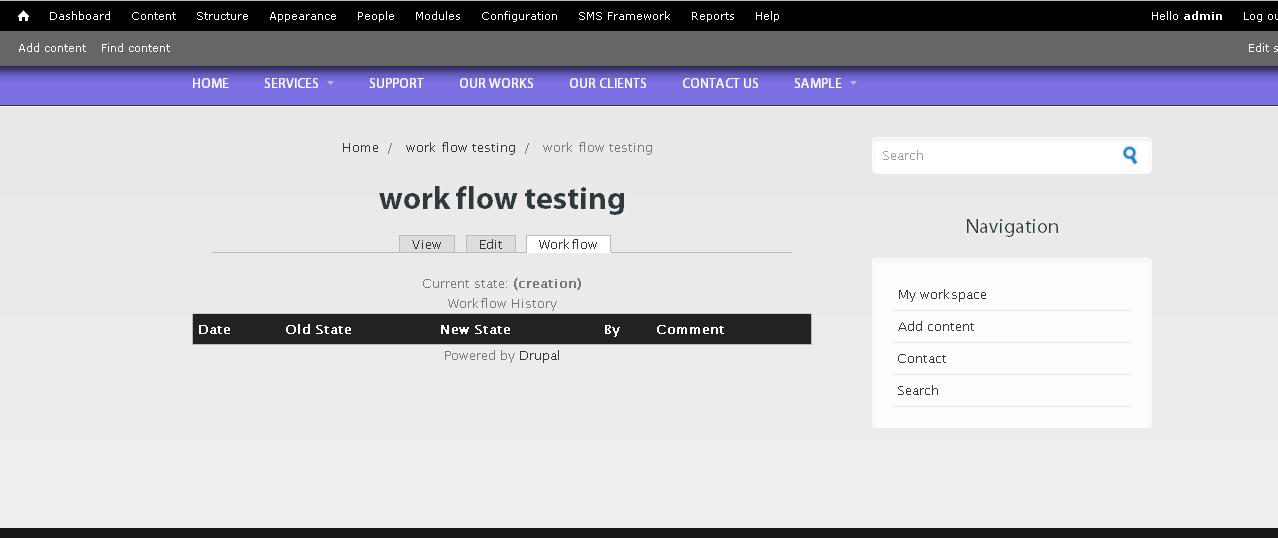 When I click on Workflow in the page I cant see the Workflow UI ...